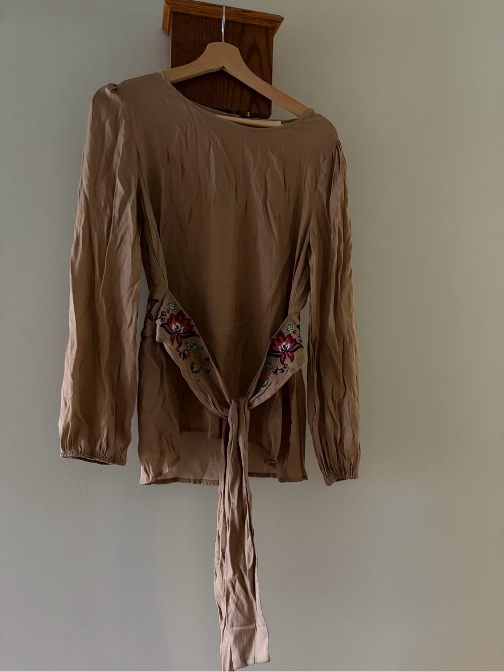 Boho embroidered belt top